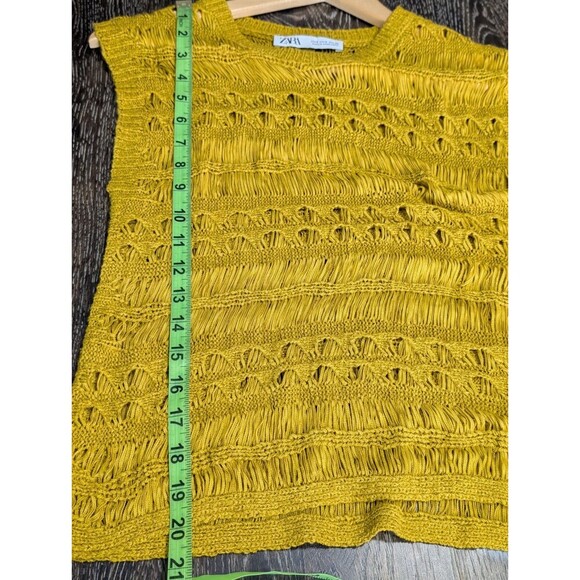 Zara Womens Sleeveless Small Top Vest Yellow Boho Hippie Grunge Boxy Layer 143 - Picture 5 of 8